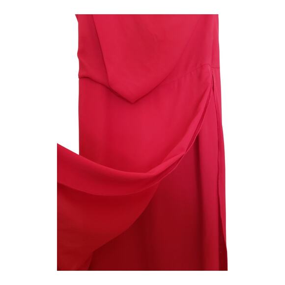 BCBGMAXAZRIA Womens Dress Size 0 Rio Red Cocktail Knee Length One Shoulder - Picture 8 of 16